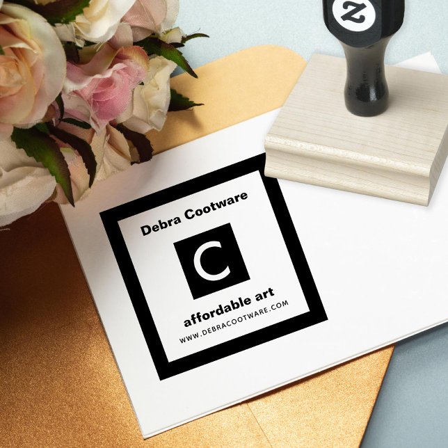 Tampons Encreurs Monogramme d'entreprise personnalisé (Créateur téléchargé)