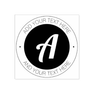 Tampons Encreurs Monogramme élégant avec texte ou Ajouter un logo