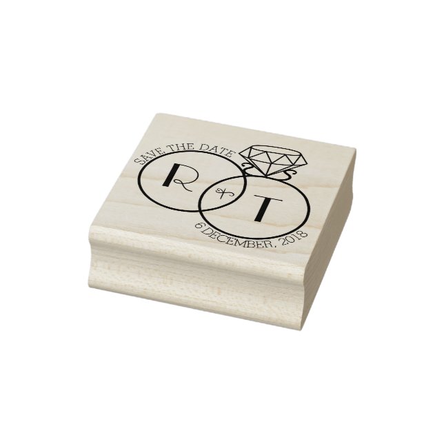 Tampons Encreurs monogramme enregistrer le cachet de la date (Tampon)