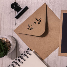 Tampons Encreurs Monogramme Feuille simple