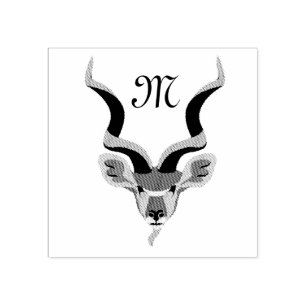 Tampons Encreurs Monogramme illustré de la tête du Grand Kudu