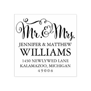Tampons Encreurs Monogramme Mariage manuscrit moderne
