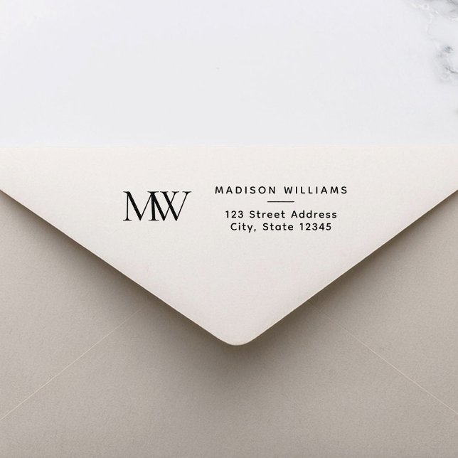 Tampons Encreurs Monogramme moderne simple et élégant (Créateur téléchargé)