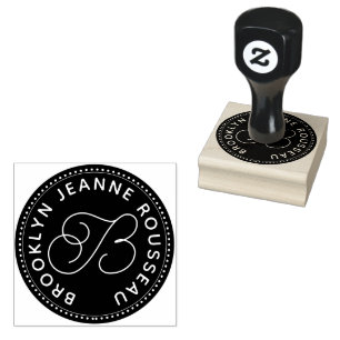 Tampons Encreurs Monogramme noir blanc