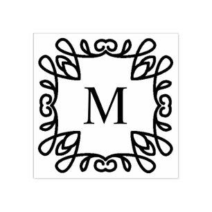 Tampons Encreurs Monogramme orné carré