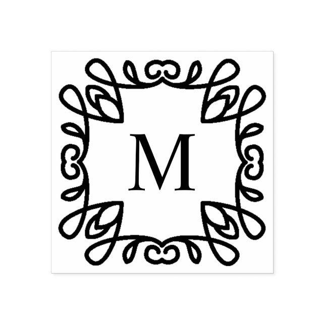 Tampons Encreurs Monogramme orné carré (Impression)