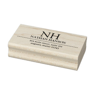 Tampons Encreurs Monogramme simple moderne