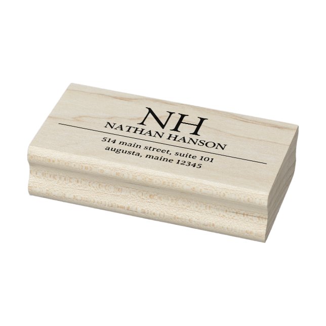 Tampons Encreurs Monogramme simple moderne (Tampon)