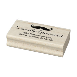 Tampons Encreurs Mustache / Mustache / Schnurrbart + votre nom