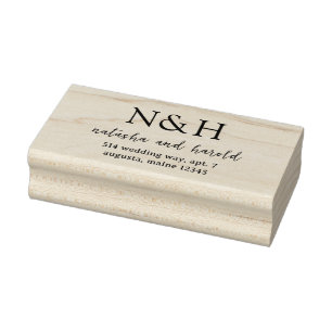 Tampons Encreurs Natasha Monogram Mariage moderne
