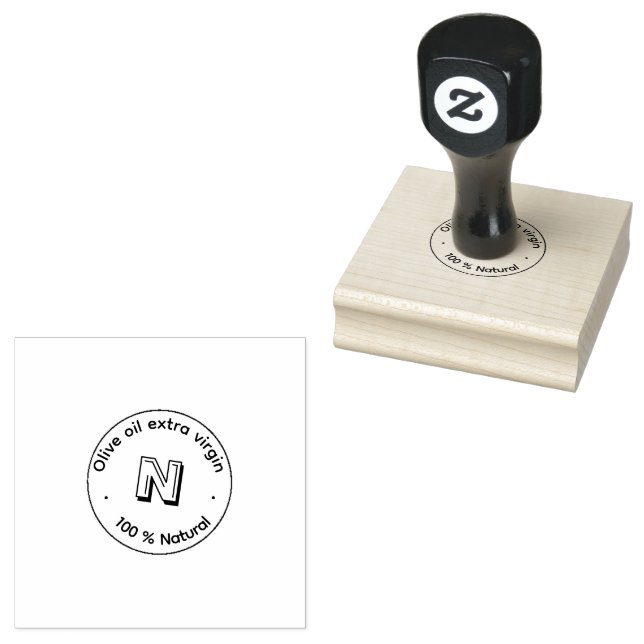 Tampons Encreurs Natural Packaging Round Rubber Stamp (Tamponné)