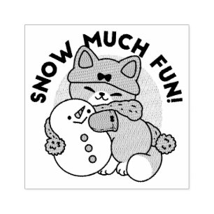 Tampons Encreurs Neige beaucoup amusant Chat hiver vacances Design