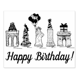 Tampons Encreurs New York City NYC Landmarks fête d'anniversaire