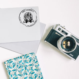 Tampons Encreurs Newfoundland Dog Family Return Adresse