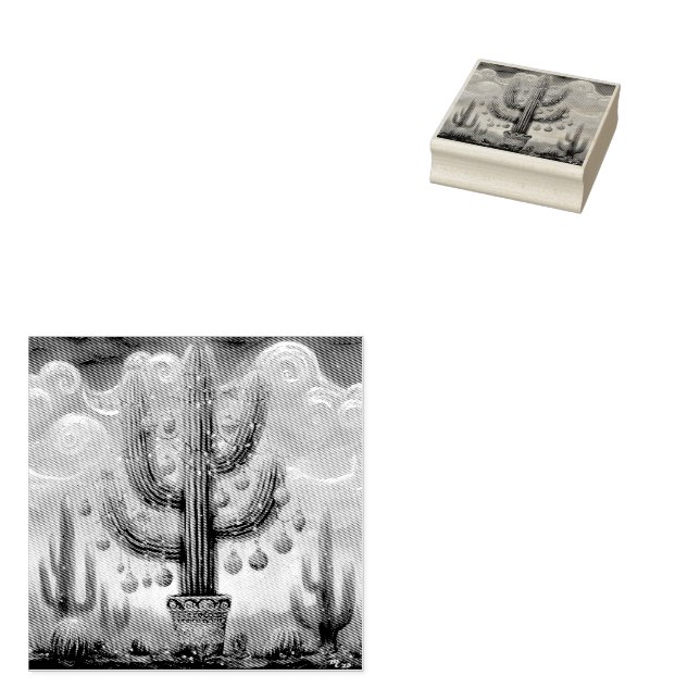 Tampons Encreurs Noël dans le désert Sud-Ouest Saguaro Cactus (Tamponné)
