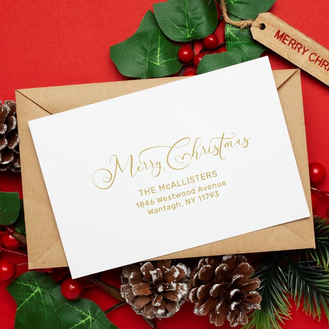 Tampons Encreurs Noël manuscrit Whimsar Script Adresse (Créateur téléchargé)