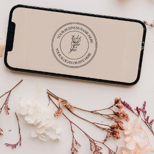 Tampons Encreurs Nom commercial floral simple personnalisé