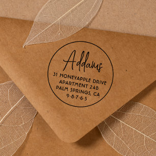 Tampons Encreurs Nom de famille de script Adresse personnalisée sim