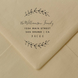 Tampons Encreurs Nom de famille de script personnalisé Adresse de r