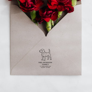 Tampons Encreurs Nom de famille du beagle Adresse de retour