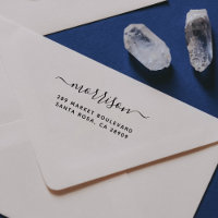Nom de famille et adresse de retour manuscrits per