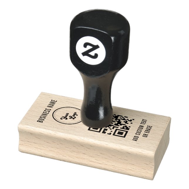Tampons Encreurs Nom de l'entreprise Logo QR Code Modern Profession (Tampon)
