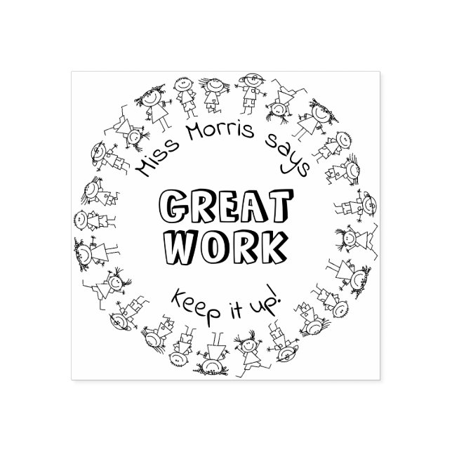 Tampons Encreurs Nom Personnalisé L'Enseignant Dit Grand Travail Ti (Impression)