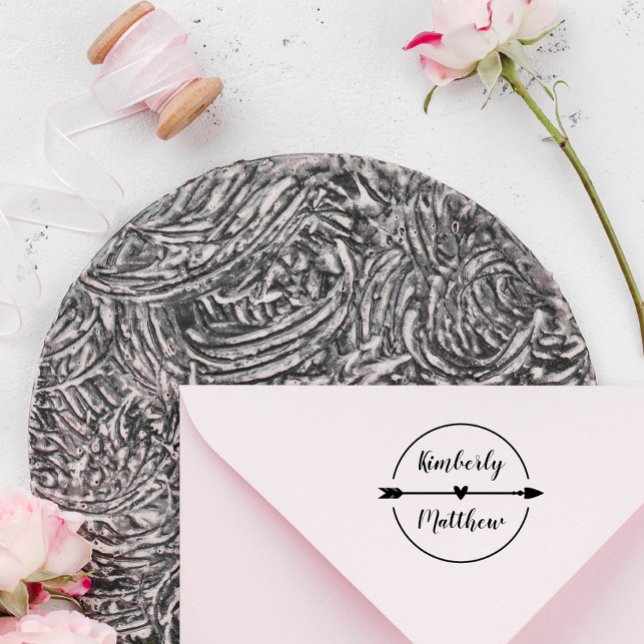 Tampons Encreurs Noms de calligraphie des flèches cardiaques (Créateur téléchargé)