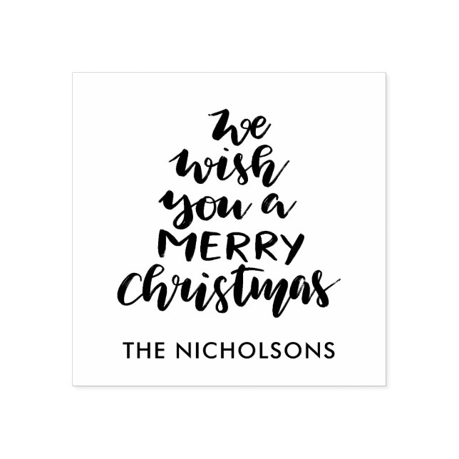 Tampons Encreurs Nous Vous Souhaitons Un Joyeux Script De Noël (Impression)