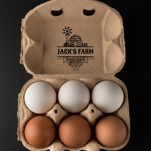 Tampons Encreurs Oeuf frais de ferme sur mesure, Oeuf de petite ent