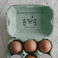 Oeufs frais de ferme | Timbre en carton d'oeuf mon