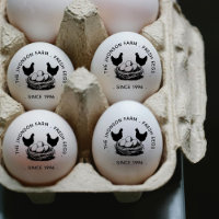 OEufs frais Votre nom Poulets Poulets OEufs Timbre