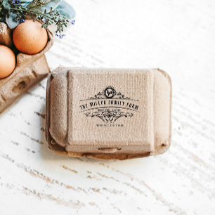 Tampons Encreurs Ornement décoratif Vintage Script Oeuf Carton