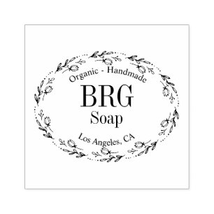 Tampons Encreurs Ovale botanique Savon bio bio monogramme fait ma