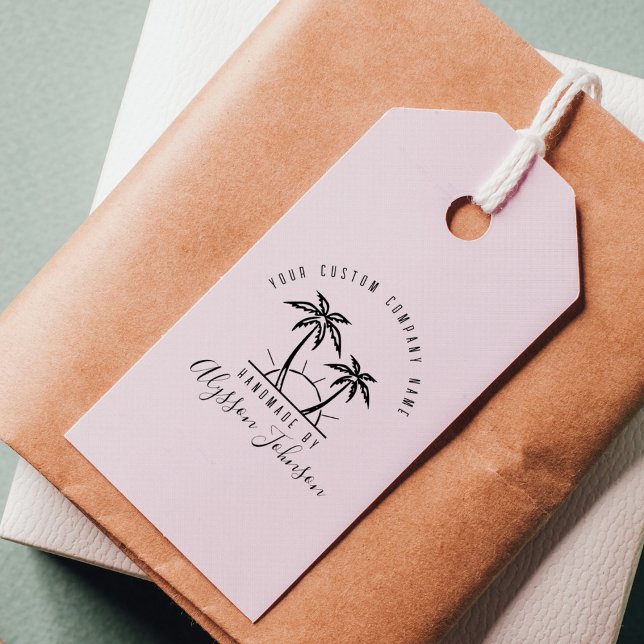Tampons Encreurs Palmier Tropical Moderne Nom Personnalisé Fait à l (Créateur téléchargé)