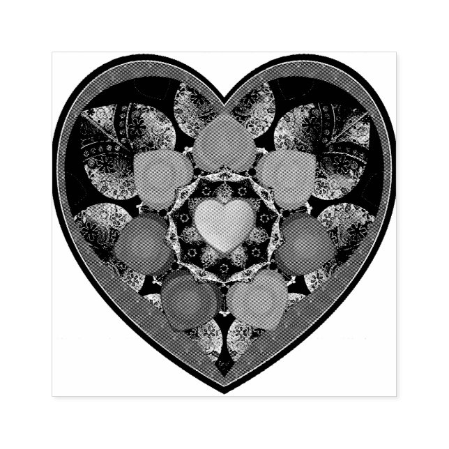 Tampons Encreurs Parapluie violet & coeurs .7 (Impression)