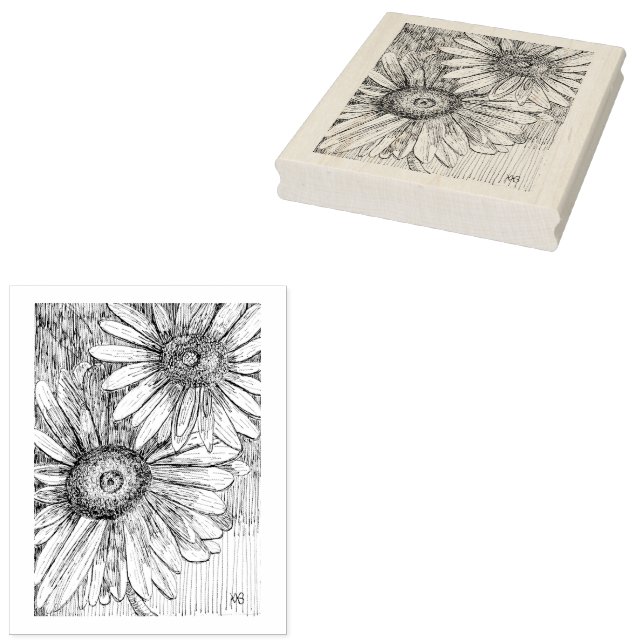 Tampons Encreurs Pen and Ink Daisies (Tamponné)