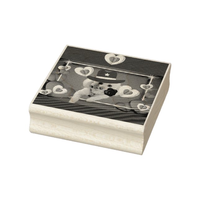 Tampons Encreurs Pensez À Vous Poodle Bois Timbre En Caoutchouc (Tampon)