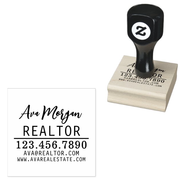 Tampons Encreurs Personalized Real Estate Agent Gift (Tamponné)