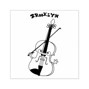 Tampons Encreurs Personnage de dessin animé musical au violon drôle
