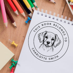 Tampons Encreurs Personnalisé Baby Beagle Ce livre appartient au no