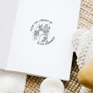 Tampons Encreurs Personnalisé De La Bibliothèque De, Livre Botaniqu