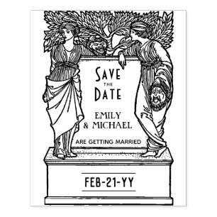 Tampons Encreurs Personnalisé Enregistrer la date ART Nouveau Déco 