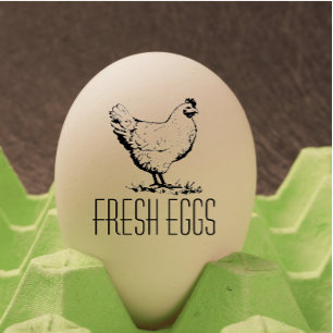 Tampons Encreurs Personnalisé Rustic Hen Nom Oeuf Amour