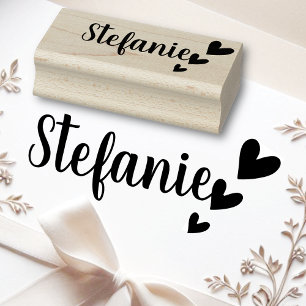 Tampons Encreurs Personnalisé Simple 3 Coeurs d'Amour Personnalisé