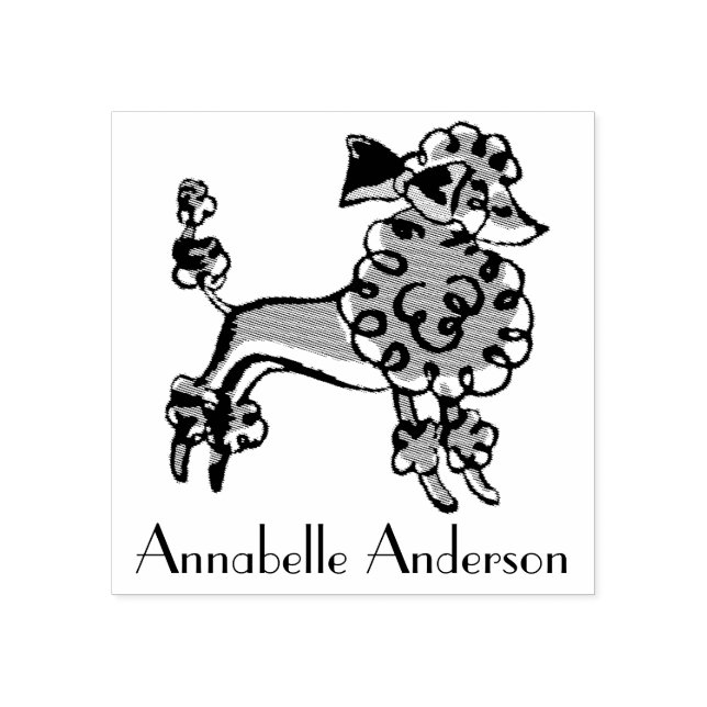 Tampons Encreurs Personnaliser le caniche français (Impression)