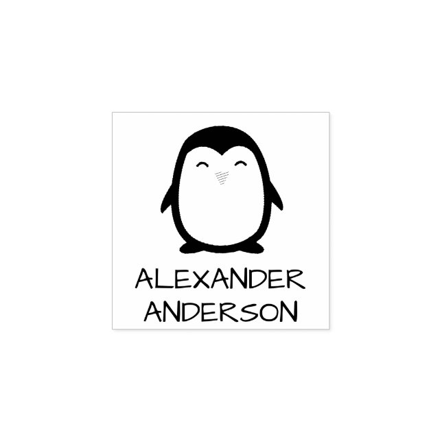 Tampons Encreurs Personnaliser le pingouin (Impression)