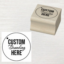 Petit Timbre En Bois Personnalisé Avec Logo