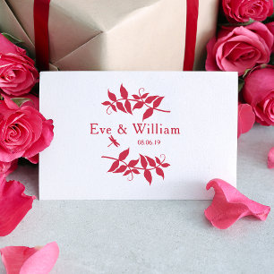 Tampons Encreurs Petite libellule avec branches et design feuille