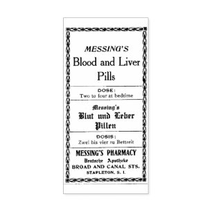 Tampons Encreurs Pharmacy Apothecaire Étiquette Vintage Timbre en